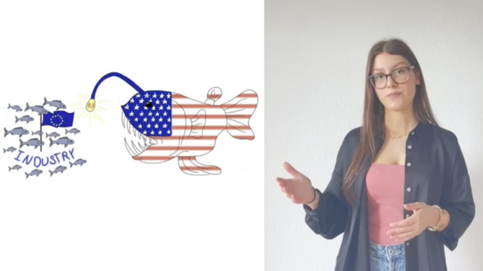 Screenshot of Melissa Koeckce, one of our 2023 winners, presenting her 3MT. 